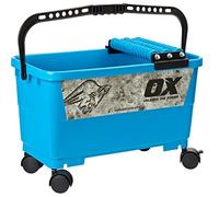 OX Trade Tile Wash Kit 24L - Grout Bucket with Roller Grid & Swivel Wheels