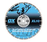 OX Trade XL-10 Segmented Diamond Blade - 350mm Dia/20mm Bore, 10mm Segment, General Purpose Cutting Disc for Concrete, Bricks, Kerbs, Pavers & Building Materials, Fits Angle Grinder & Disc Cutter