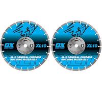 OX Trade XL-10 Segmented Diamond Blade - General Purpose - 300/20mm, Blue/Silver (Pack of 2)