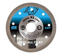 OX Trade XL Cuts All Tiles Diamond Blade - 115mm Dia x 22mm Bore, Ultra-Thin 1.3mm Segment Long Life Blade for Ceramic & Medium-Hard Natural Stone, Chip Free Cutting, Wet & Dry Cut, CAT-115/22