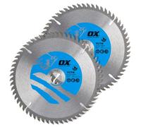 OX Wood Cutting Circular Saw Blade Twin Pack 160/20mm, 60 Teeth ATB