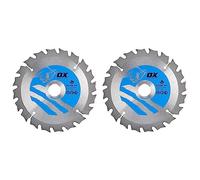 OX Wood Cutting Thin Kerf Circular Saw Blade 136/20mm, 20 Teeth ATB (Pack of 2)