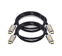 OX XO Platinum (2 pack) 1.5m HDMI 2.0 Cable High-Speed - 18Gbps 4 K Ultra HD - For Apple Fire TV, TV, Xbox, PlayStation, Arc, 4K UHD 2160P HD Video 1080P, 3D, Ethernet, PS3, PS4