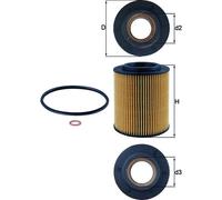 GENUINE MAHLE OIL FILTER ELEMENT - OX154/1D