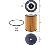 Oil Filter fits BMW 735 E65 3.6 01 to 05 N62B36A Mahle 11417508642 11427506677