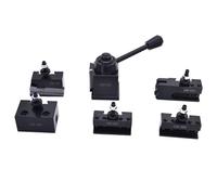 OXA Tool Post Set 250-000 Wedge Type Quick Change Tool Post Set 8 Inch Swing Dia 6Pcs