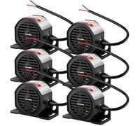 OXAMBIR Back up Alarm for Trucks 110dB 12V-48V DC Industrial Heavy-Duty Backup Reverse Warning Alarm Super Loud Beeper for Truck Van Freight Car Lorry Heavy Vehicles Equipped with Wires 6Pcs