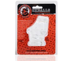 Oxballs Powersling Special Edition Cocksling Penis Cock Ring Ballstretcher Clear