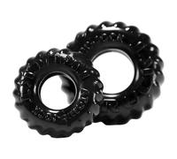 OXBALLS - Ribbed Erection Ring Set (Black)