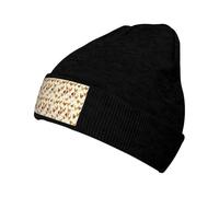 OXbnmm A Brood of Chickens Printing Winter Trendy Knit Floppy Cap Beanies Elastic Warm Knitted Hat for Outdoor Travel Fishing Hats Black