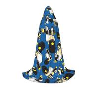 OXbnmm Cars Pattern Teenager Hooded Cape Cloak Small Cosplay Costume Witch Vampire Wizard Masquerade Ball Stage