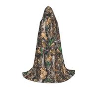 OXbnmm Cold Tree Camouflage Teenager Hooded Cape Cloak Small Cosplay Costume Witch Vampire Wizard Masquerade Ball Stage