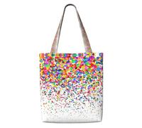 OXbnmm Colored Dots Art Canvas Heavy Duty 12oz Canvas Huge Grocery Bag Shopping Tote Moving Bag Laundry Bag