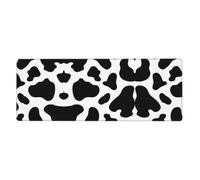 OXbnmm Cow spot Oversized Desk Pad, Thick Base Mat, Ergonomic Comfort Pad for Precision Mouse Control
