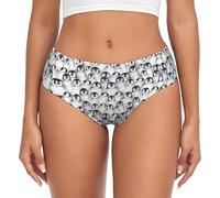 OXbnmm Cute Baby Penguins Sketch No Show Panties Women'S Briefs Seamless Comfortable Underwear Everyday Soft Breathable Black