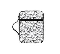 OXbnmm Cute Baby Penguins Sketch Printed Bible Cover Case, Protective Travel Organizer for Journal, Portable Church Book Bag