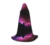 OXbnmm Dark Star Sky Teenager Hooded Cape Cloak Small Cosplay Costume Witch Vampire Wizard Masquerade Ball Stage