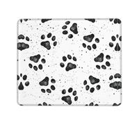OXbnmm Dog Paw Pattern Large Extended Mouse Pad With Lock Edge & Non-Slip Base, Thick Durable Desk Mat For Work