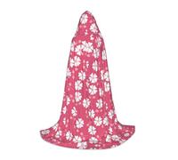 OXbnmm Flowers Texture Pink Teenager Hooded Cape Cloak Small Cosplay Costume Witch Vampire Wizard Masquerade Ball Stage