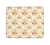 OXbnmm Giraffe Heart Flower Butterfly Large Extended Mouse Pad With Lock Edge & Non-Slip Base, Thick Durable Desk Mat For Work