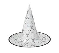 OXbnmm Hunting Arrows Triangles Deer. Printing 2 Pack Witch Hats Halloween For Role Playing 13 Inches Tall Masked Balls Hat Women