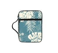OXbnmm Luxury Cute Leaves Printed Bible Cover Case, Protective Travel Organizer for Journal, Portable Church Book Bag