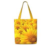 OXbnmm Many Sunflowers Canvas Heavy Duty 12oz Canvas Huge Grocery Bag Shopping Tote Moving Bag Laundry Bag