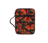 OXbnmm Monarch Butterflies. Printed Bible Cover Case, Protective Travel Organizer for Journal, Portable Church Book Bag