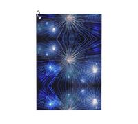 OXbnmm New Year Pyrotechnics Printing 24"X16" Premium Microfiber Golf Towel,Waffle Pattern With Carabiner Clip,For Golf Cart Club