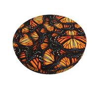 OXbnmm Orange Monarch Butterflies Printed Stool Seat Protector, Thick Foam Padded Cushion Cover For Comfortable Daily Sitting