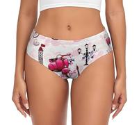 OXbnmm Paris Eiffel Tower France No Show Panties Women'S Briefs Seamless Comfortable Underwear Everyday Soft Breathable Black
