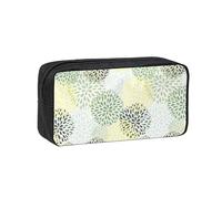 OXbnmm Petals Garden Leaves Printed Pencil Pouch Spacious Storage Bag Smooth Zipper Polyester Holder for Students Teachers