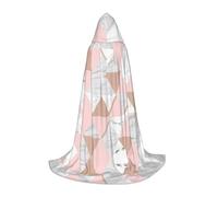 OXbnmm Pink And Gold Marble Teenager Hooded Cape Cloak Small Cosplay Costume Witch Vampire Wizard Masquerade Ball Stage