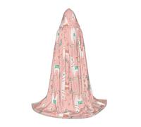OXbnmm Pink Camel Cactus Teenager Hooded Cape Cloak Small Cosplay Costume Witch Vampire Wizard Masquerade Ball Stage