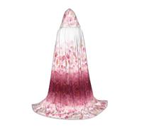 OXbnmm Pink Petals. Teenager Hooded Cape Cloak Small Cosplay Costume Witch Vampire Wizard Masquerade Ball Stage