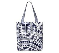 OXbnmm Polynesian Maori Tribal Pattern Canvas Heavy Duty 12oz Canvas Huge Grocery Bag Shopping Tote Moving Bag Laundry Bag