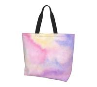 OXbnmm Rainbow. Printed Large Tote Bag For Women, Reusable Shoulder Bags With Pocket, Lightweight Handbag For Vacation, Pool, Gym