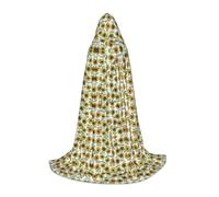 OXbnmm Romantic Sunflowers Teenager Hooded Cape Cloak Small Cosplay Costume Witch Vampire Wizard Masquerade Ball Stage