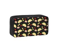 OXbnmm Tuesday Party Printed Pencil Pouch Spacious Storage Bag Smooth Zipper Polyester Holder for Students Teachers