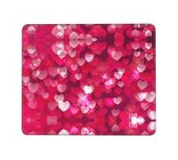 OXbnmm Valentine'S Day Love Heart Large Extended Mouse Pad With Lock Edge & Non-Slip Base, Thick Durable Desk Mat For Work