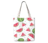 OXbnmm Watermelon Fresh Fruit Canvas Heavy Duty 12oz Canvas Huge Grocery Bag Shopping Tote Moving Bag Laundry Bag