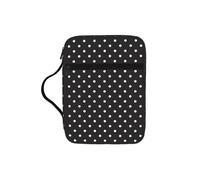 OXbnmm White Dot Pattern Printed Bible Cover Case, Protective Travel Organizer for Journal, Portable Church Book Bag
