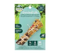 Oxbow Enriched Life Apple Stick Bouquet, Playful Chew for Small Animals, Timothy Hay Toy, Chewing Toy for Guinea Pigs, Rabbits, and Other Small Animals, 1 Count