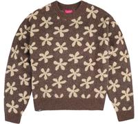 Oxbow - Floral Jumper - Flowers Jacquard Sweater Dark Brown for Women in Wool - Size S Brown S