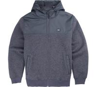 Oxbow - Men's two-material Hood Sweatshirt - Passage Hooded Full Zip Fleece Volcano Chine for Men - Size L - Grey Grey L