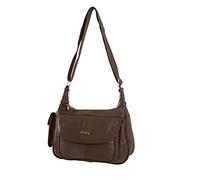 Oxbridge Satchel Lorenz Leather Shoulder Cross Body Student Bag Ladies Bag Collage and Work Bags (BROWN)