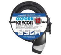 Oxc Key Coil 12 Cable Lock 12 x 1500 mm Black
