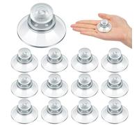 OXDFK 12 PCS Adhesive Suction Cups with Screws, 40 mm/1.6 in Suction Cup Plastic Suction Pads, Clear PVC Sucker Pad, Strong Adhesive Suction Hook Holder for Bathroom Wall Window Car Shade Door