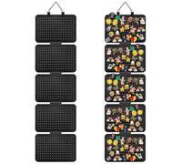 OXDFK Enamel Lapel Pin Display Panels Organizer, Black, 5 Count, Pin Display, Classic Style, Brooch Pin, Wall Hanging, Holds 210 Pins
