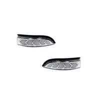 Oxektgb Mirror Indicator Light For Toyota For Avalon For Corolla For Prius C 2012-2019 For Venza LED Amber Dynamic Turn Blinker W/White Welcome Lights Dynamic Turn Signal Light(Clear Lens)